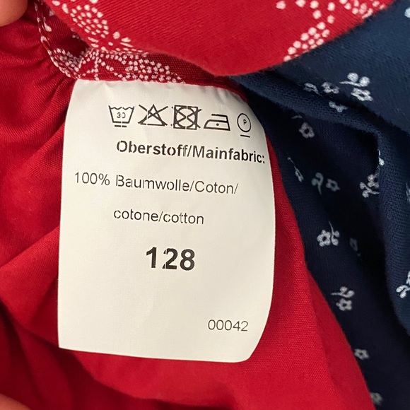 Authentic Bavarian German H.Moser Dirndl Navy Blue Dress with detachable Apron - Picture 5 of 5